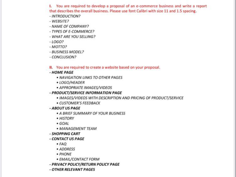 1. You are required to develop a proposal of an | Chegg.com