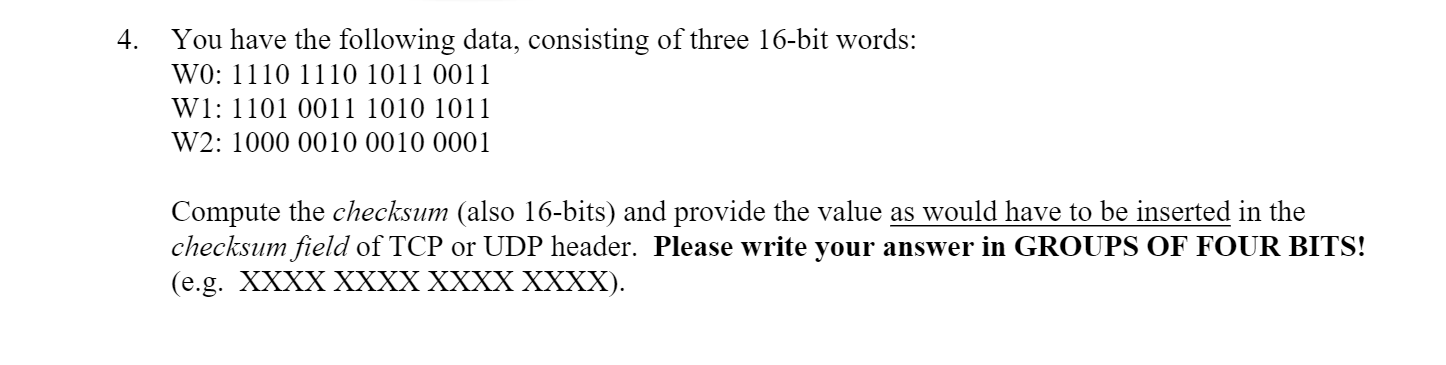 Solved 4. You have the following data, consisting of three | Chegg.com