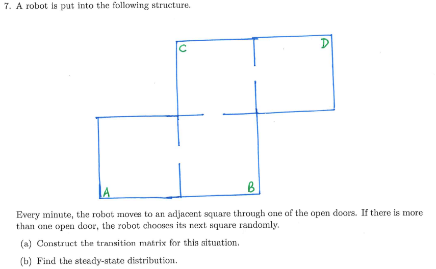 Solved 7. A robot is put into the following structure. с D В | Chegg.com