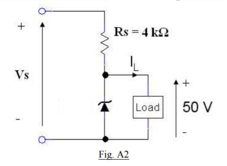 Solved A stabilized power supply is shown in Fig. A2. The | Chegg.com