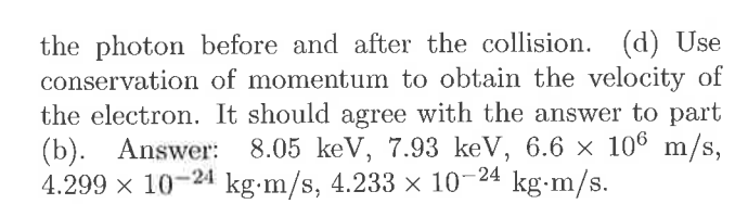 Solved Problem 5-2. Consider a collision between a photon | Chegg.com