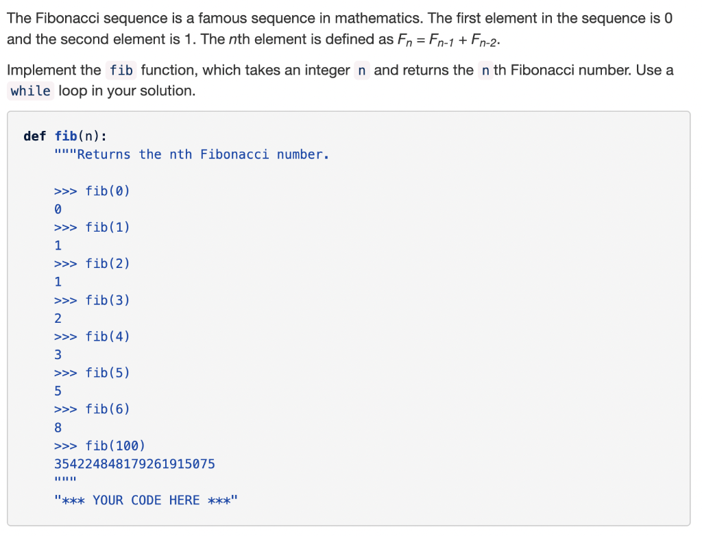 Solved The Fibonacci Sequence Is A Famous Sequence In | Chegg.com