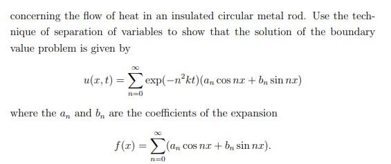 Solved Consider the boundary value problem (1) (2) kur | Chegg.com