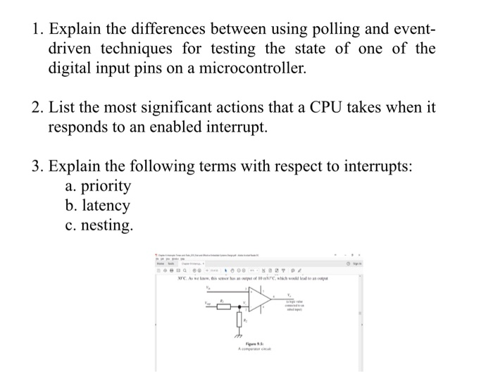 1. Explain The Differences Between Using Polling And | Chegg.com