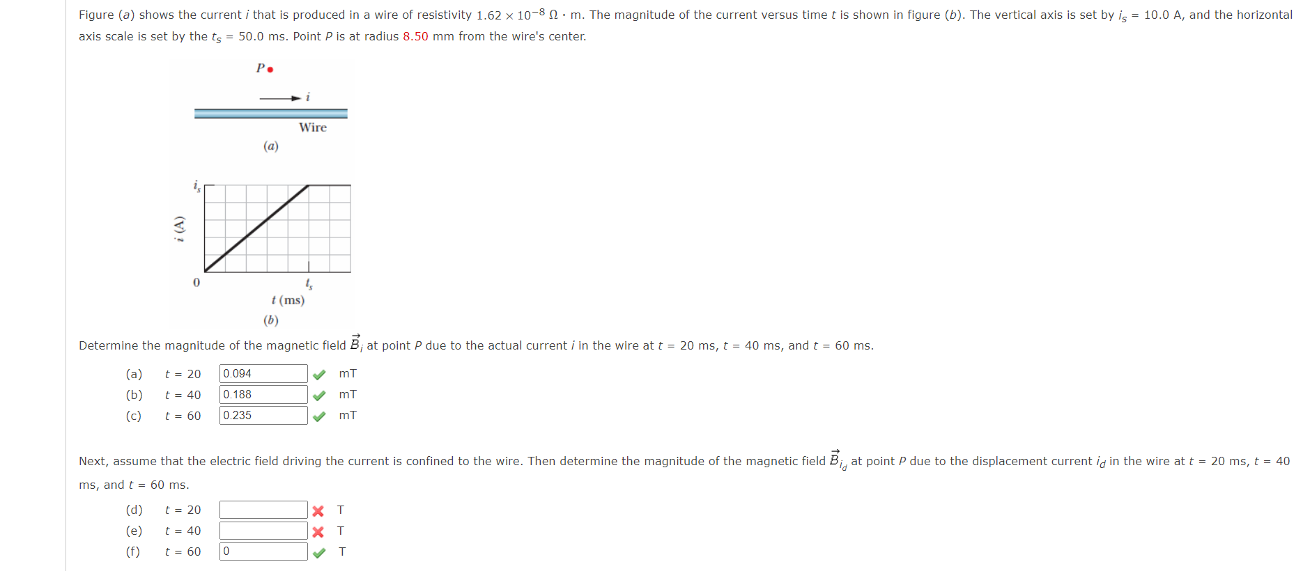 Solved Figure (a) shows the current i that is produced in a | Chegg.com