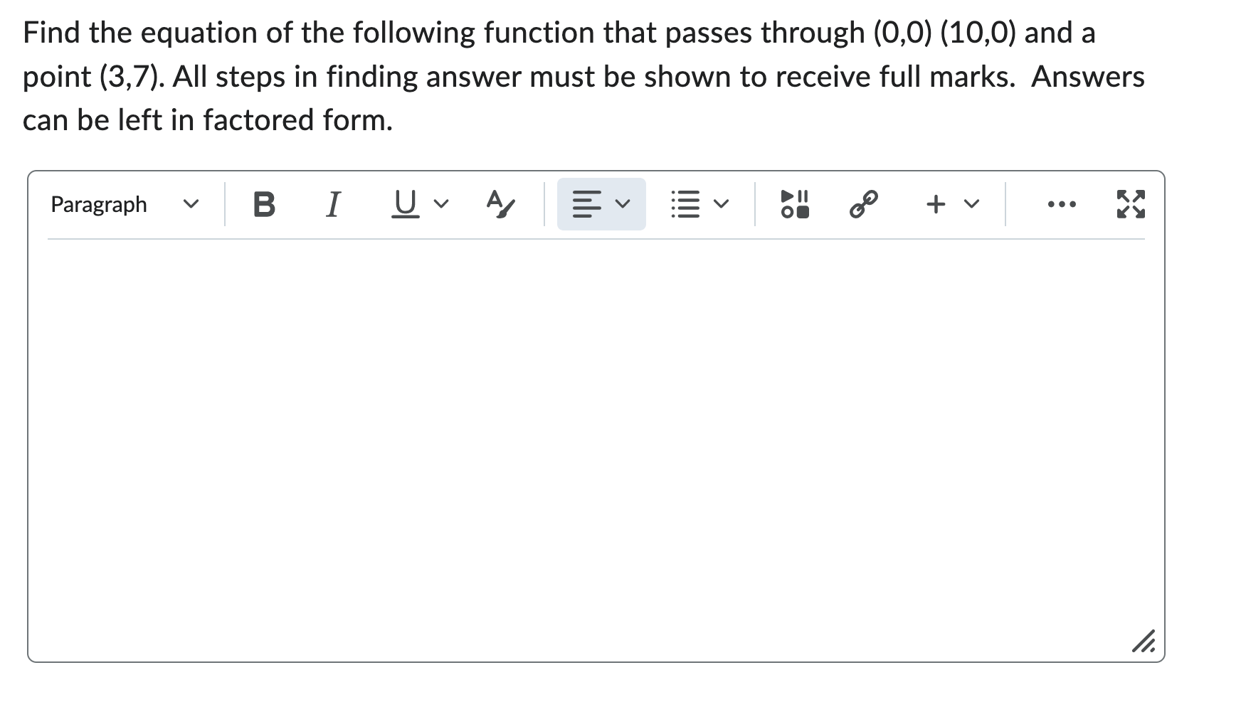 Solved Find the equation of the following function that | Chegg.com