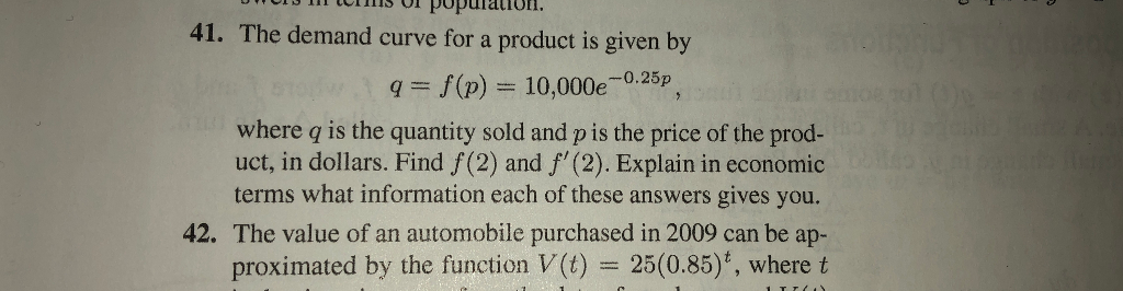 solved a. on the demand curve, i. show an increase in ... Solved 41. The demand curve for a product is given by (p) | Chegg.com