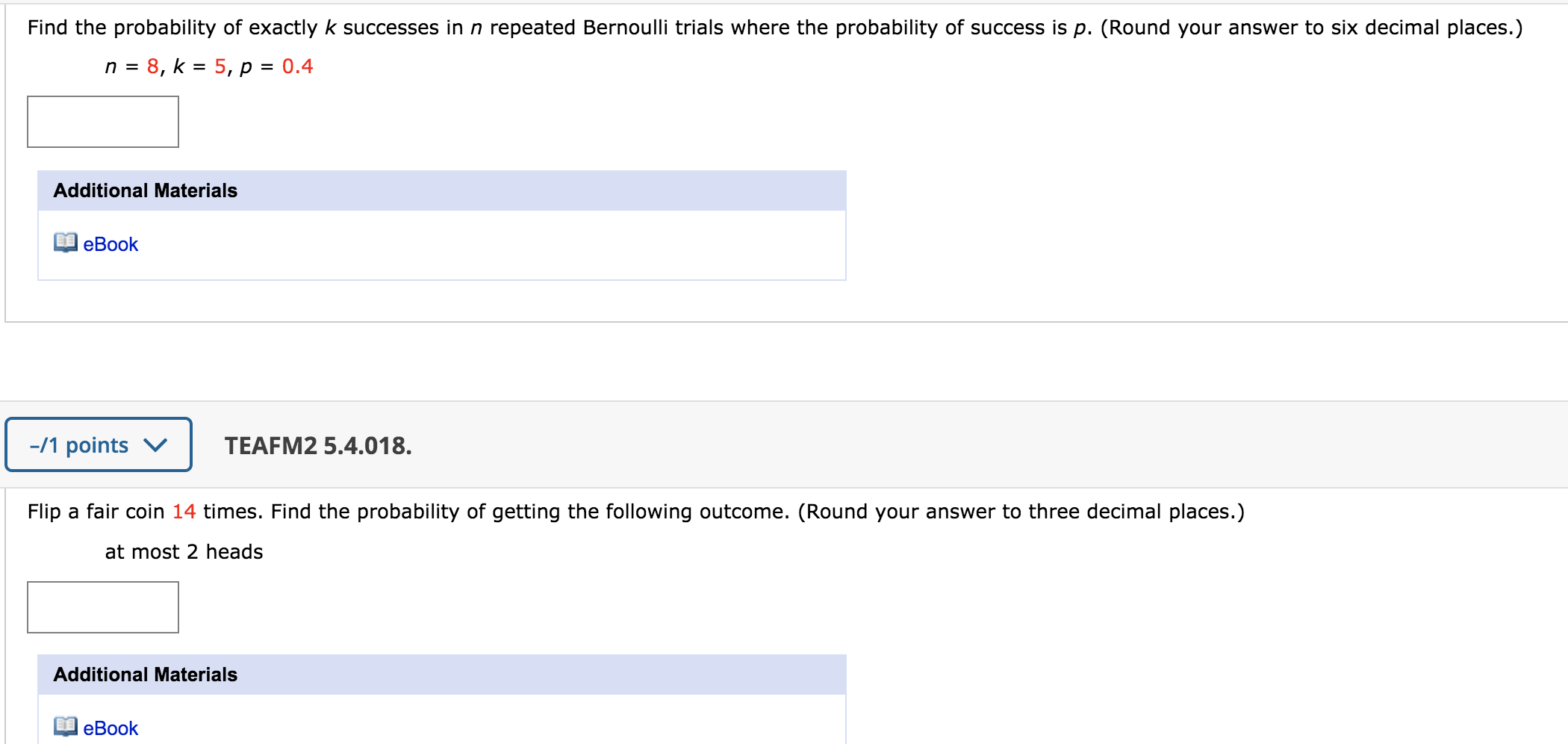 Solved Find The Probability Of Exactly K Successes In N | Chegg.com