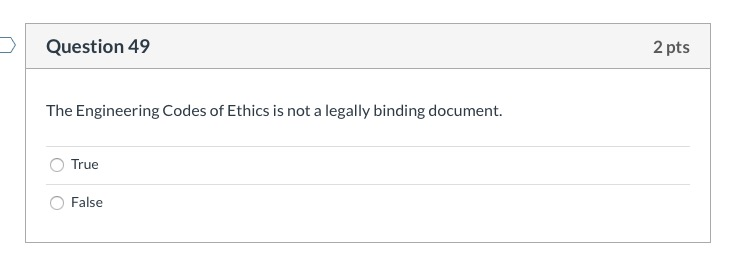 Solved Question 48 2 pts According to the Code of Ethics, | Chegg.com