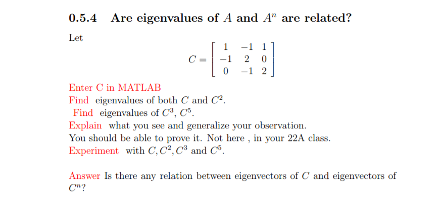 calculate first 10 eigenvalues matlab