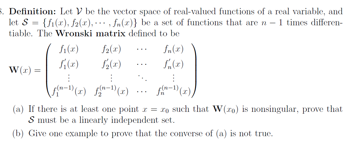 Solved 3 Definition Let V Be The Vector Space Of Real V Chegg Com