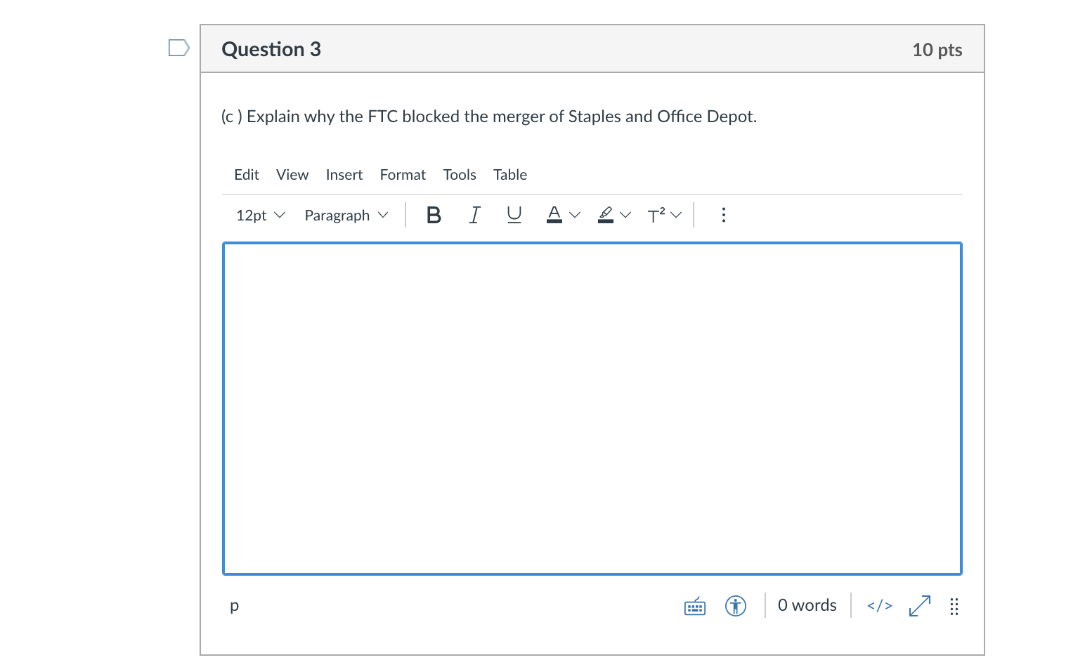 Solved Question 3 10 pts (c) Explain why the FTC blocked the | Chegg.com