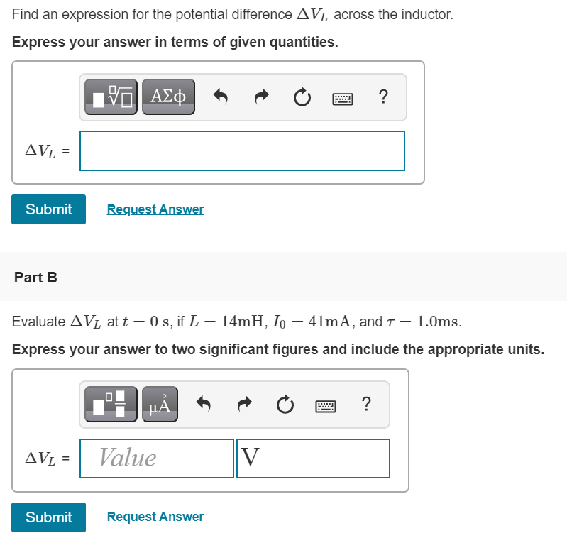Solved The Current Through Inductance L Is Given By I I Chegg Com