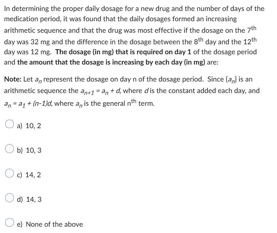 Solved In determining the proper daily dosage for a new drug | Chegg.com