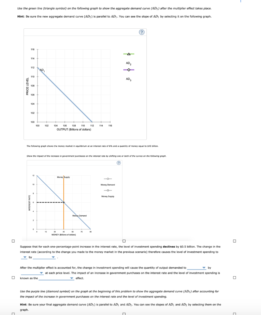 Solved Use the green line (triangle symbol) on the following | Chegg.com