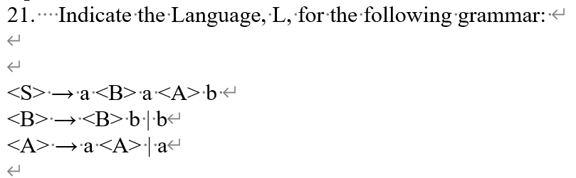 Solved 21... Indicate the Language, L, for the following | Chegg.com