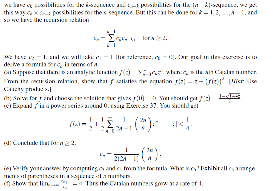 The value of the first 30 Catalan numbers