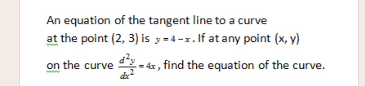 Solved An equation of the tangent line to a curve at the | Chegg.com