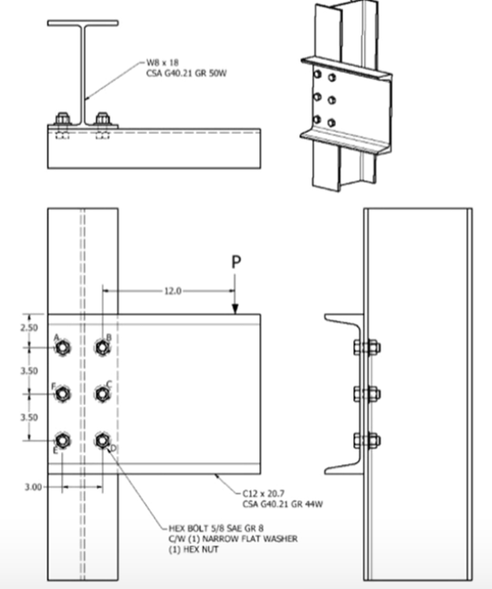 Solved The sketch below shows a bolted connection with 5/8