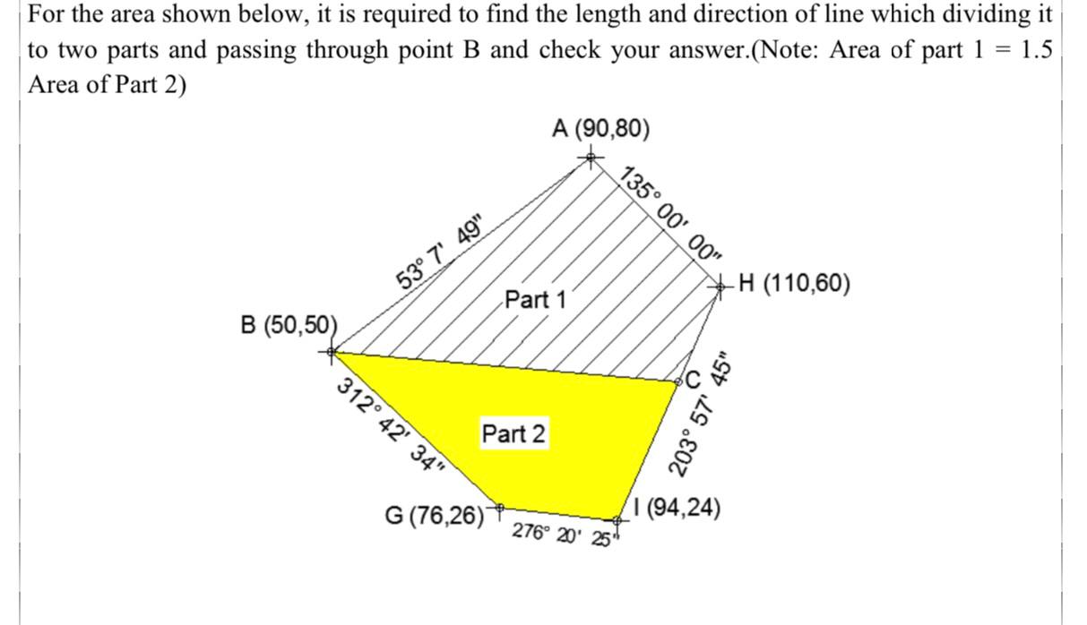Solved (give me the mathmatical calculation) ﻿For the area | Chegg.com