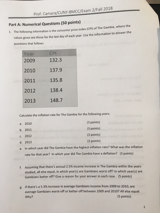 Bmc Cuny Math Chart.pdf Solved Prof. Camara/CUNY-BMCC/Exam 2/Fall 2018 Part A: | Chegg.com