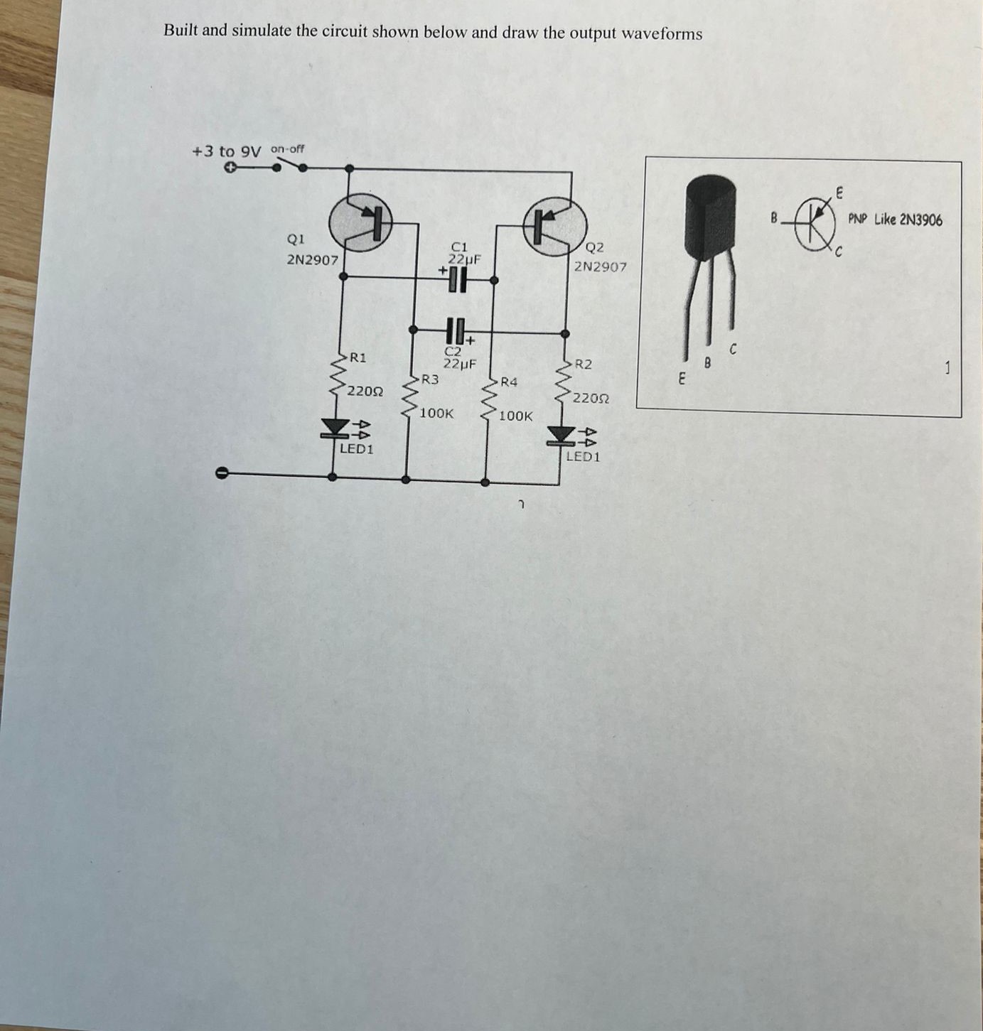 Solved Built And Simulate The Circuit Shown Below And Draw | Chegg.com