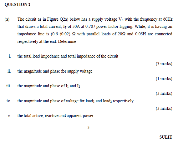 Solved QUESTION 2 The circuit as in Figure Q2a) below has a | Chegg.com