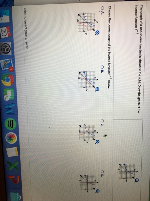 Solved the graph of a one to one function is shown to the chegg