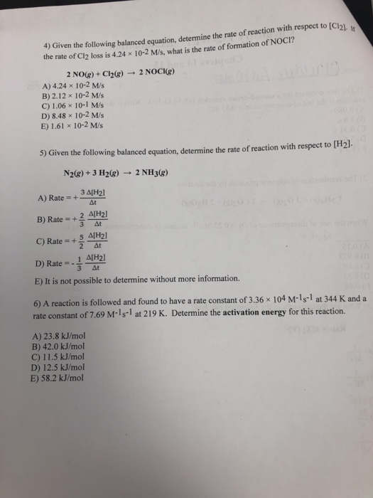 Solved 1 The rate constant for a second order reaction is Chegg