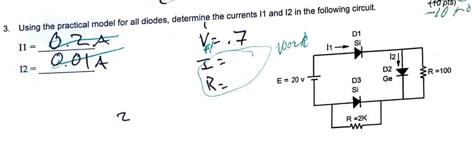 Solved Using The Practical Model For All Diodes, Determine | Chegg.com