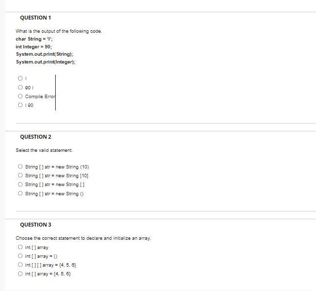 Solved What is the outout of the following code. char String | Chegg.com