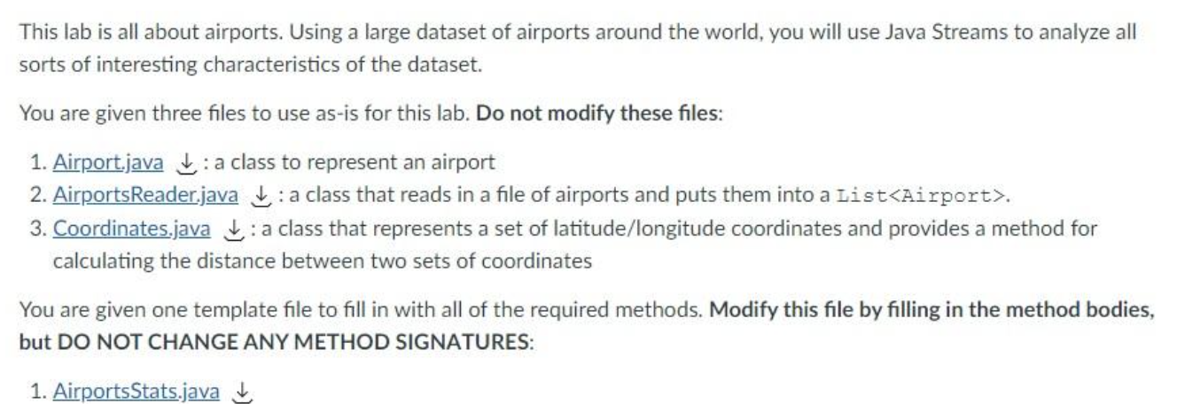 Solved Airport.java /** * Represents an Airport */ public | Chegg.com