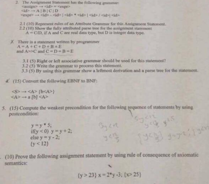 Solved - 2. The Assignment Statement has the following | Chegg.com