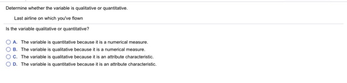 Solved Determine whether the variable is qualitative or | Chegg.com
