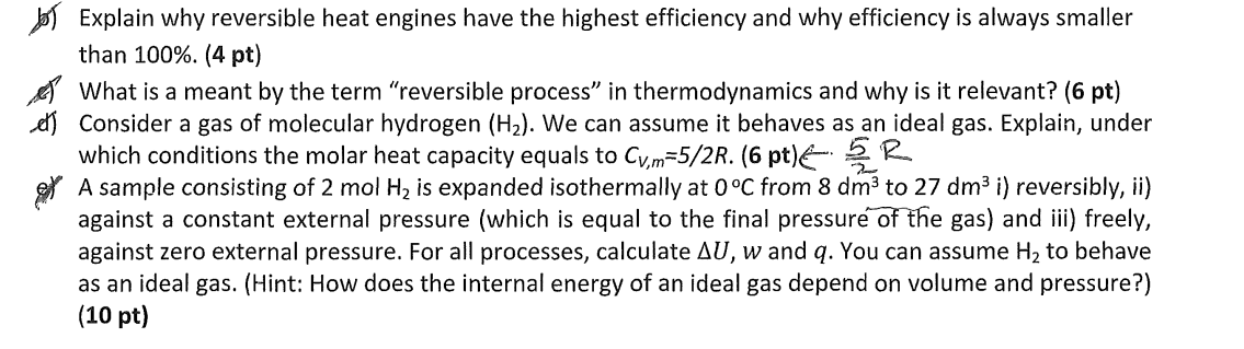 Solved (t) Explain Why Reversible Heat Engines Have The | Chegg.com