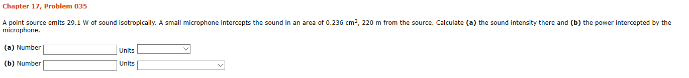 Solved Chapter 17, Problem 035 A point source emits 29.1 W | Chegg.com