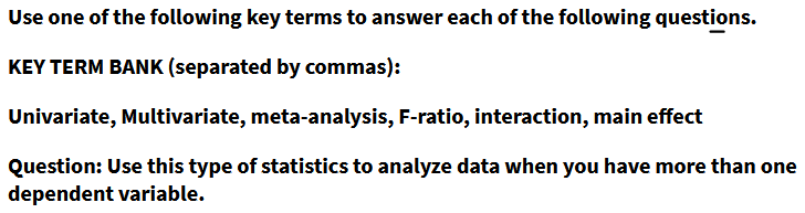 Solved Use one of the following key terms to answer each of | Chegg.com