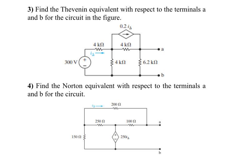 [solved] 3 Find The Thevenin Equivalent With Respect To