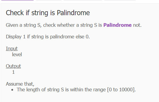 Solved Given a string S, check whether a string S is | Chegg.com