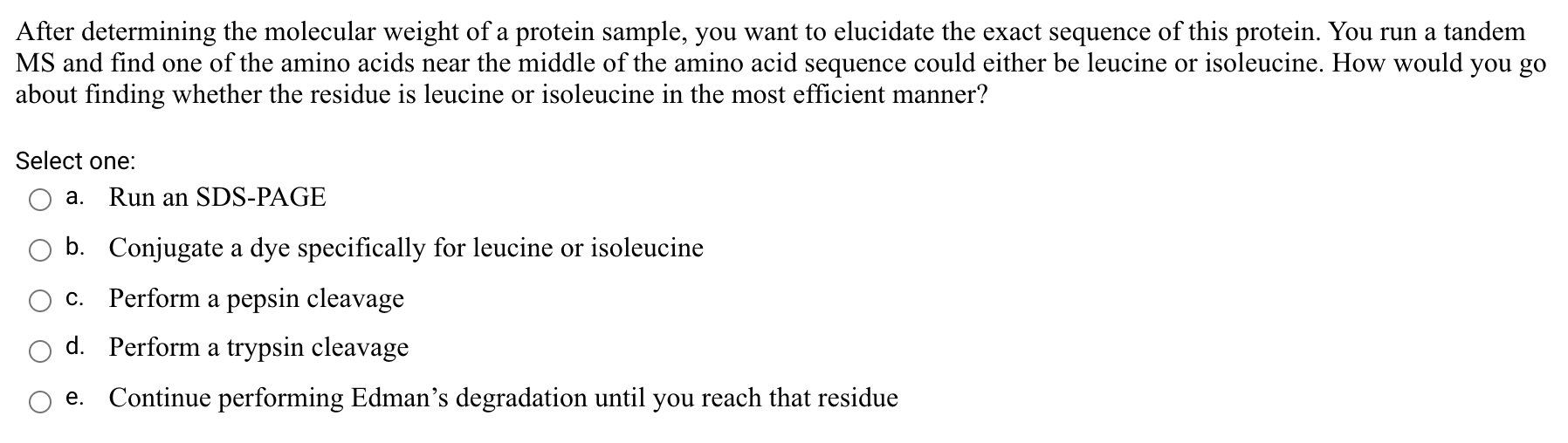Solved After determining the molecular weight of a protein | Chegg.com