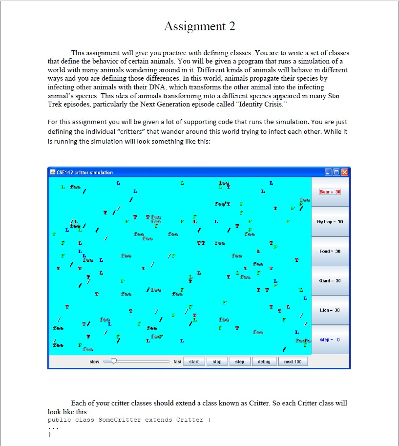 Assignment 2 This assignment will give you practice