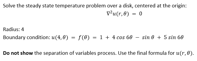 Solved Solve the steady state temperature problem over a | Chegg.com