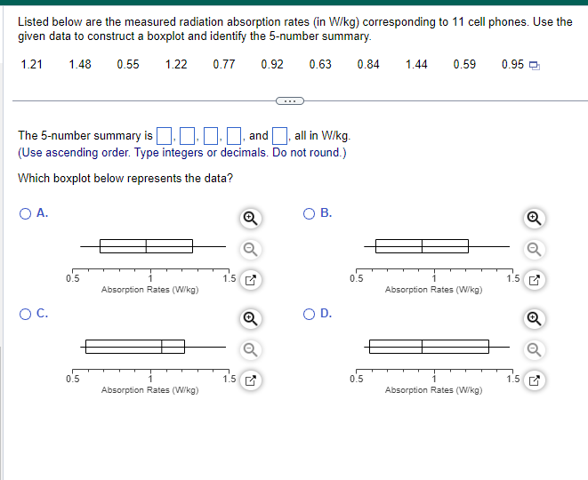 Solved Listed below are the measured radiation absorption | Chegg.com