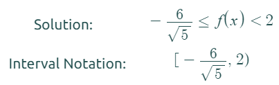 Solved I need to calculate the range of this function using | Chegg.com