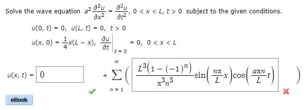 Solved Solve the wave equation a2024 - 224,0 0 subject to | Chegg.com
