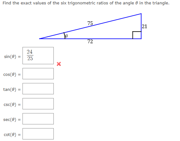 Solved Find The Exact Values Of The Six Trigonometric Chegg Com