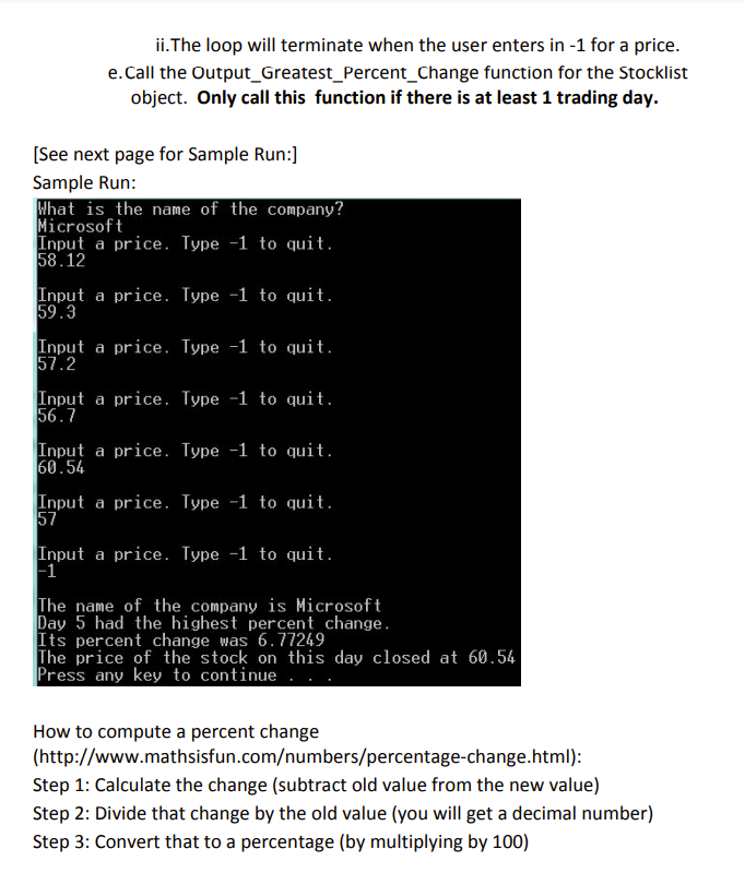 Solved Write a program that will: 1. Declare a Class called | Chegg.com