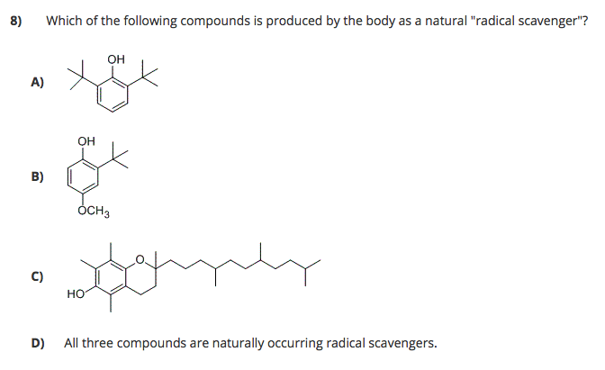 Solved 8) Which of the following compounds is produced by | Chegg.com