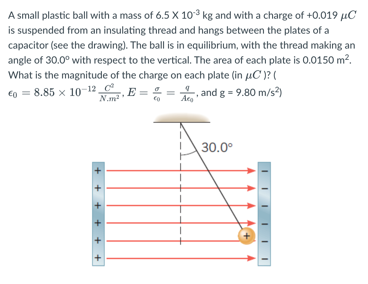 Solved A small plastic ball with a mass of 6.5×10−3 kg and