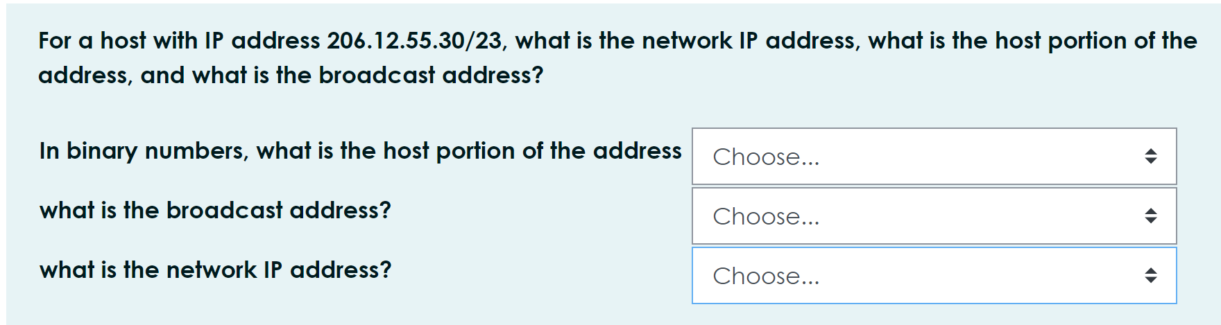 how to find host address from ip address